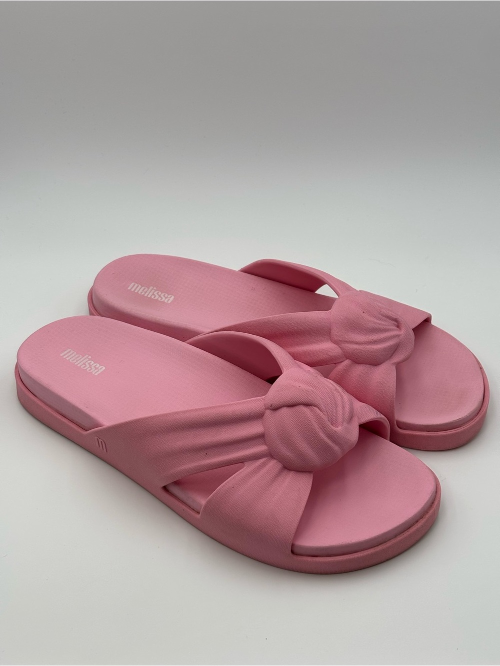 Melissa Bubblegum Pink‎ Knotted Slide Sandals